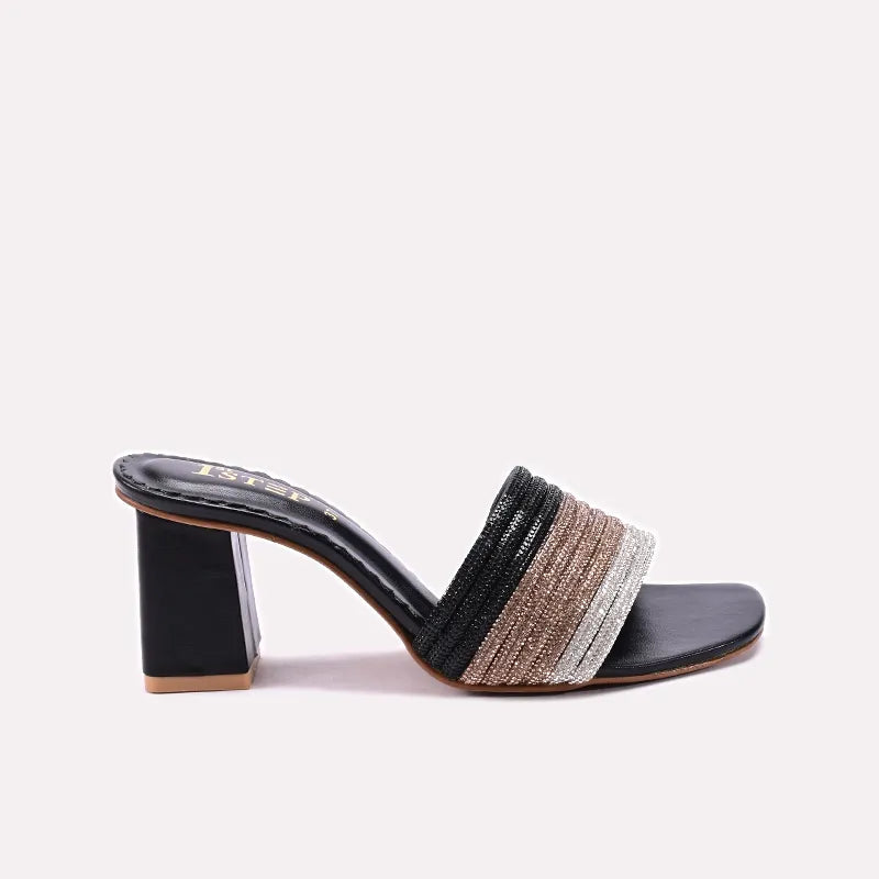 Black Fancy Slippers for Women 0413168