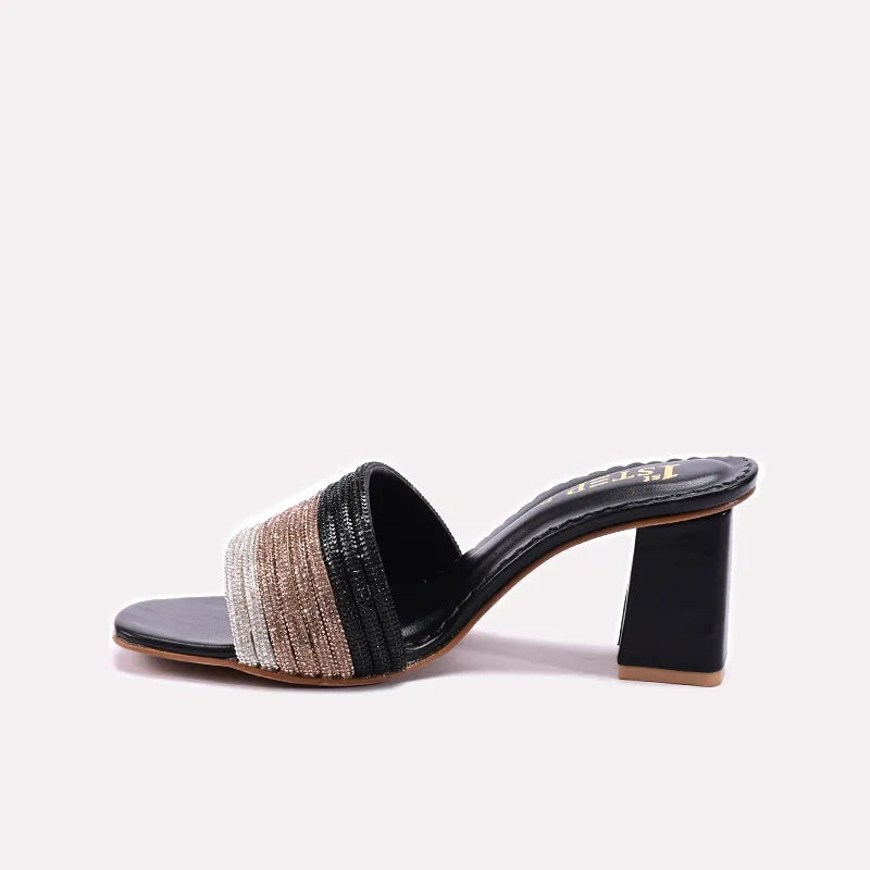 Black Fancy Slippers for Women 0413168