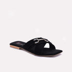 Black Flat Casual Slippers