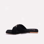 Black Flat Casual Slippers for Women
