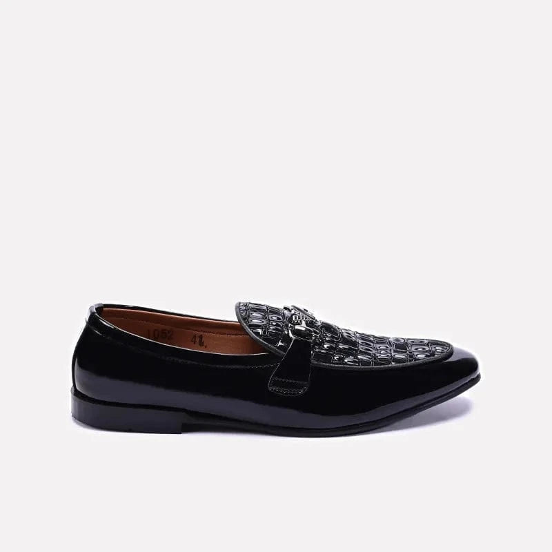 black formal glossy shoes mens