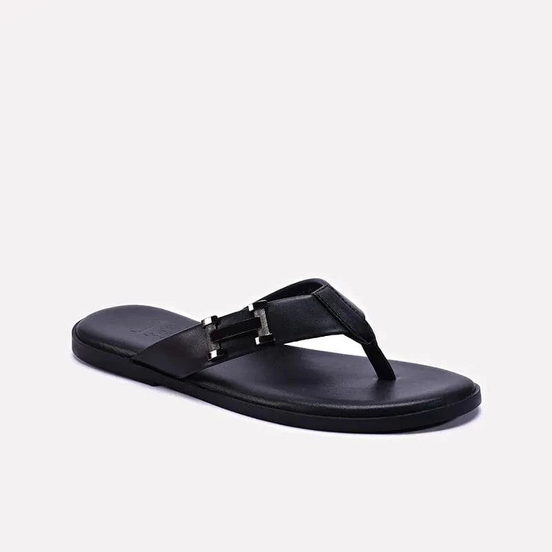 black hermes flip flops mens