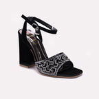 Black High Heel Fancy Sandals 0421480