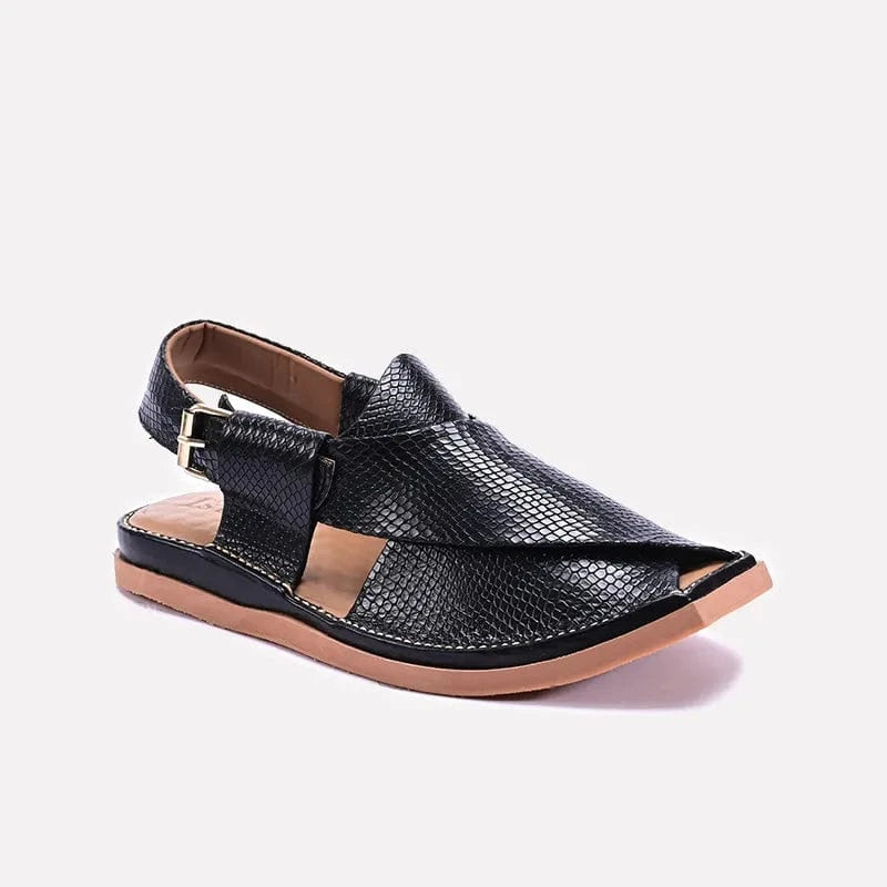 Black Kaptan Peshawari Sandal 0140742