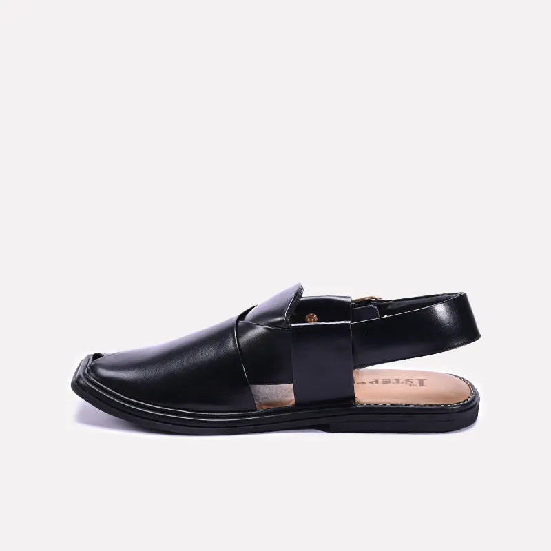 Black Kaptan Peshawari Sandal 0140744