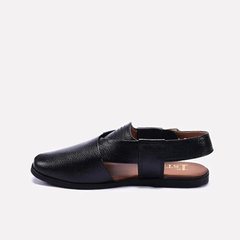 Black Kaptan Peshawari Sandal 0141128