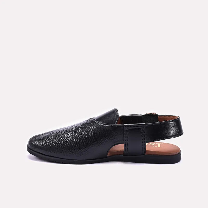 Black Kheri Chappal for Men