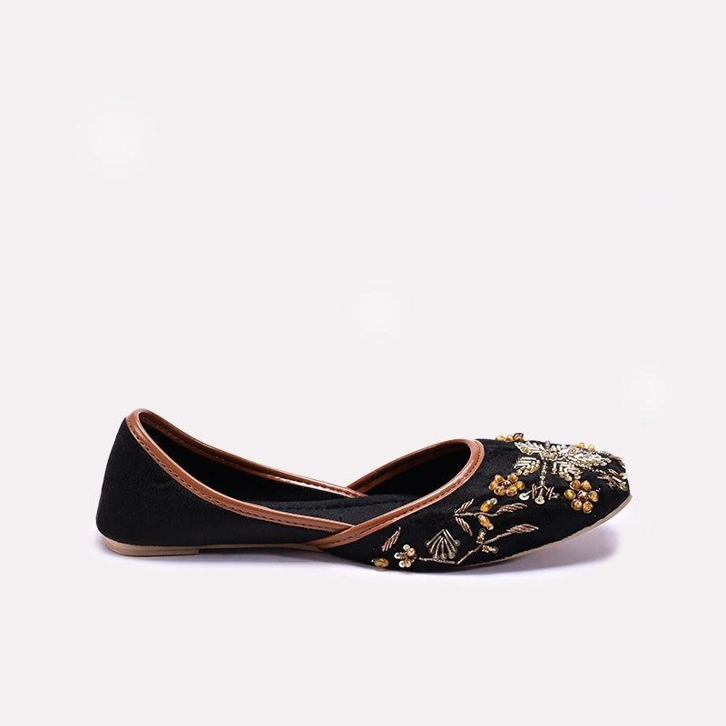 Womens Black Khussa