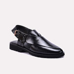 Black Peshawari Chappal