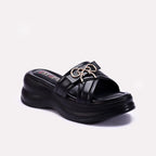 Black Platform Slippers