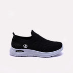 Womens Black Slip On Sneakers