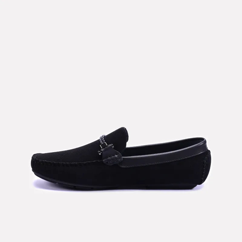 Black Velvet Loafers Men 0130789