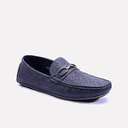Blue Perforated Horsebit Loafers 0130941