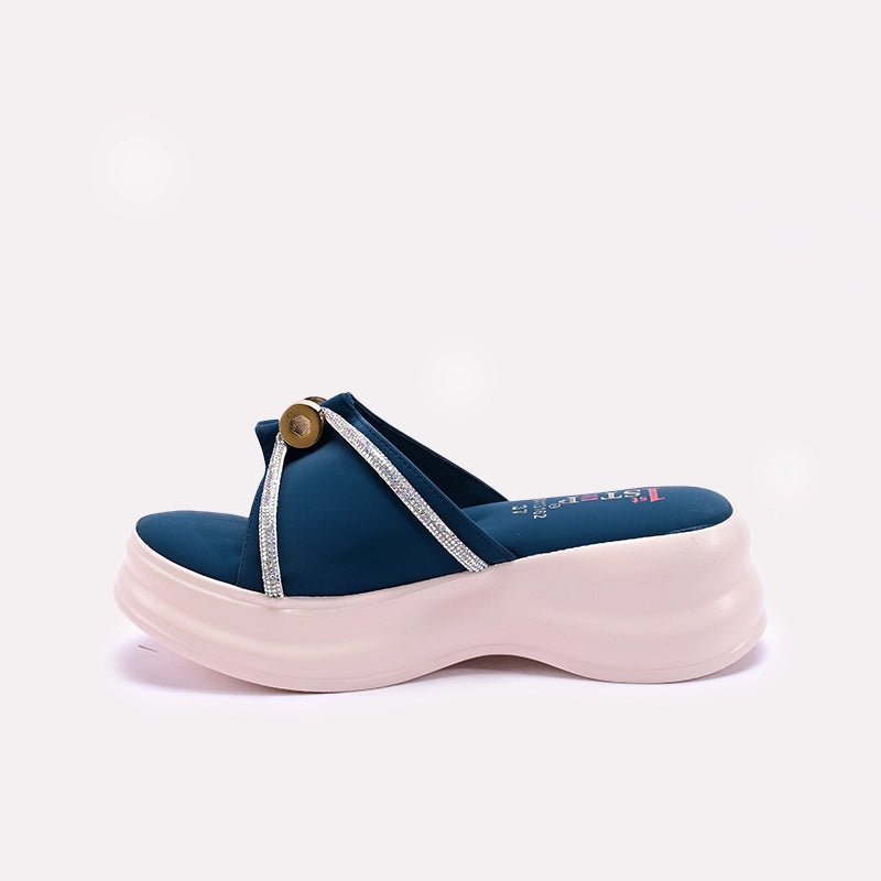 Blue Platform Fancy Slippers 0413162