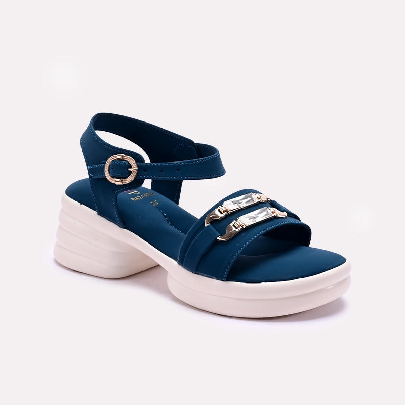 Blue Platform Sandals