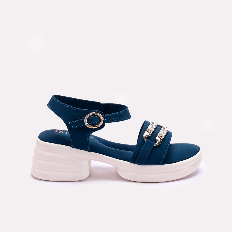 Womens Blue Platform Sandals