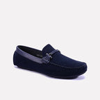 Blue Velvet Loafers Men 0130789