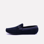 Blue Velvet Loafers Men 0130789