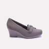 brigitte womens gray casual court shoes