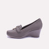 brigitte gray casual court shoes for women