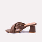 Brown Casual Heel Slippers 0413390