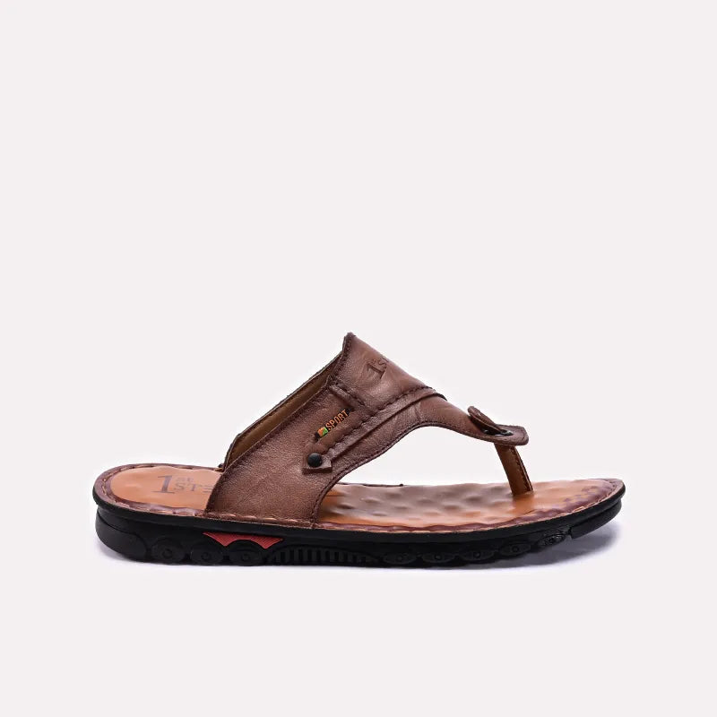 Mens Brown Casual Slippers