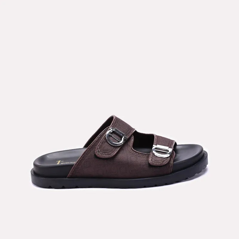 Mens Brown Casual Slippers