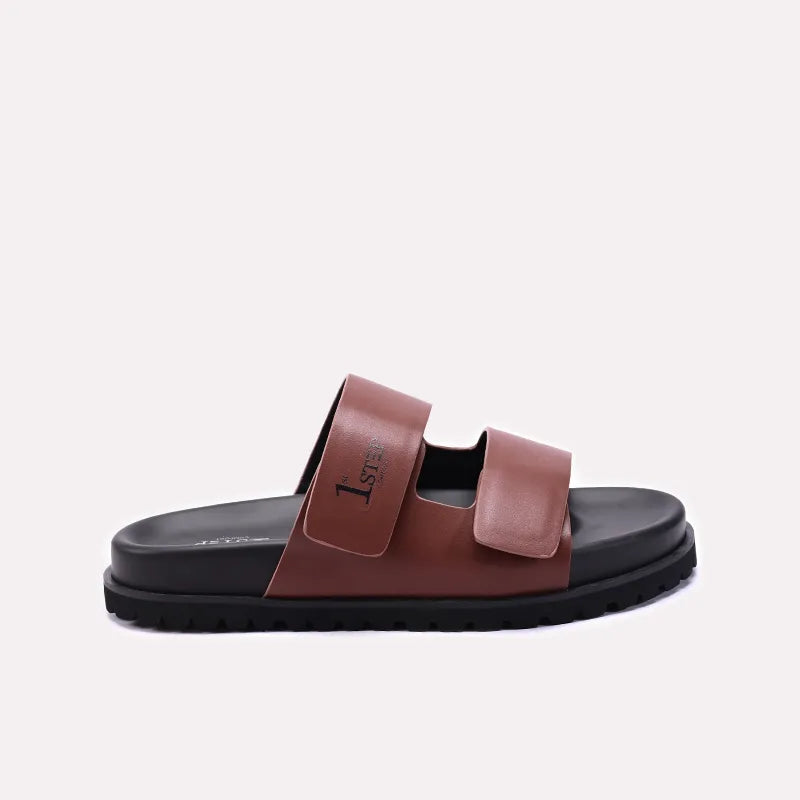 Mens Brown Casual Slippers