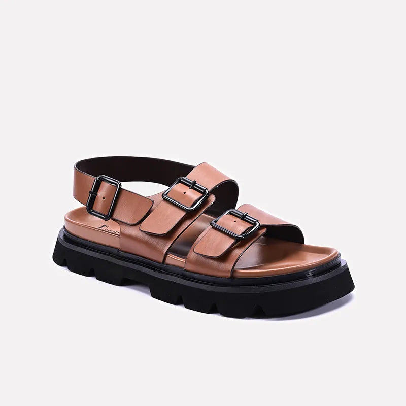 Brown Chunky Soft Sole Sandals For Men 0141168