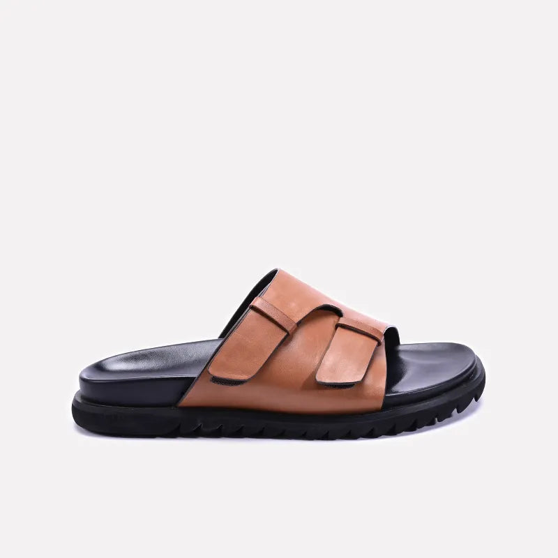 Brown Comfy Mens Slides 0151048