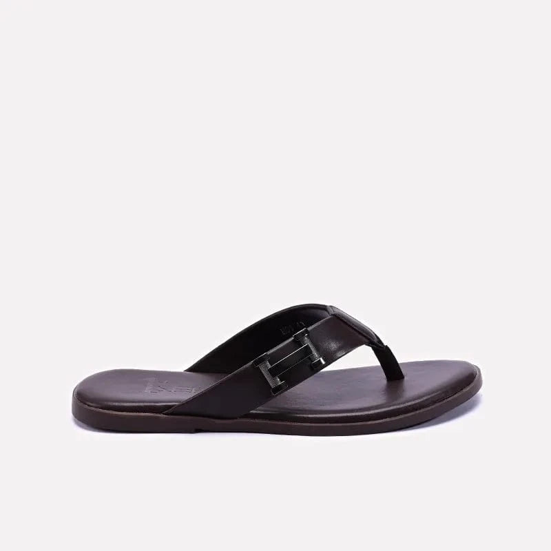 brown hermes flip flops for men