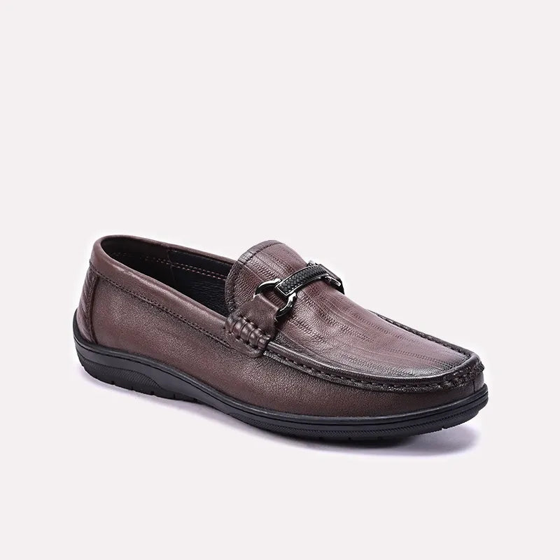 Brown Horsebit Comfy Loafers