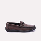 Mens Brown Horsebit Comfy Loafers