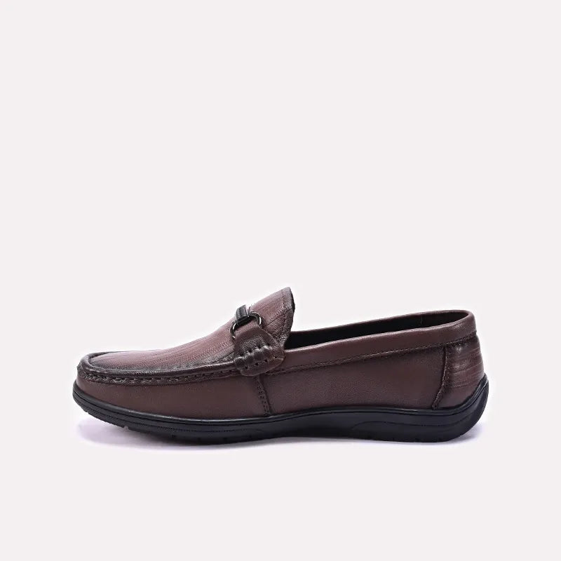 Brown Horsebit Comfy Loafers for Men