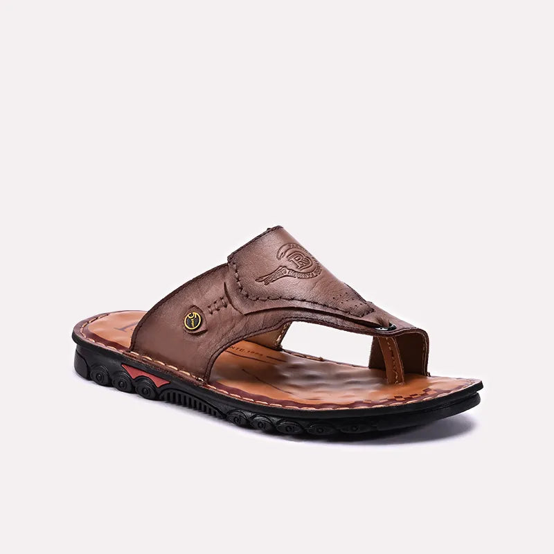 Brown Mens Casual Slippers