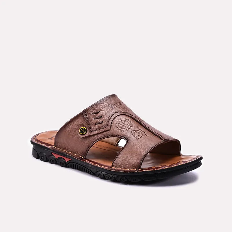 Brown Mens Casual Slippers