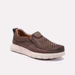 Brown Perforated Comfy Shoes