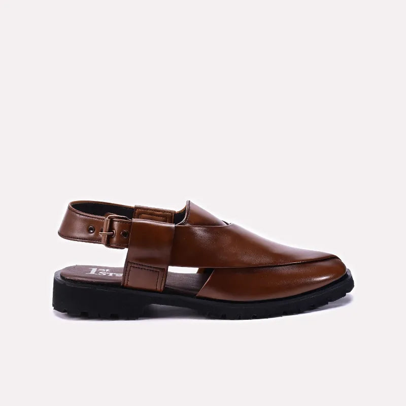 Mens Brown Peshawari Chappal