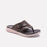 brown stylish flip flops mens