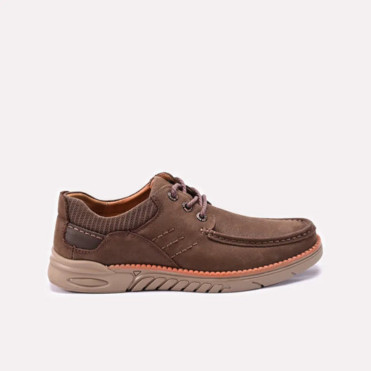 Mens Brown Suede Casual Shoes