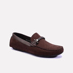 Brown Velvet Loafers Men 0130789
