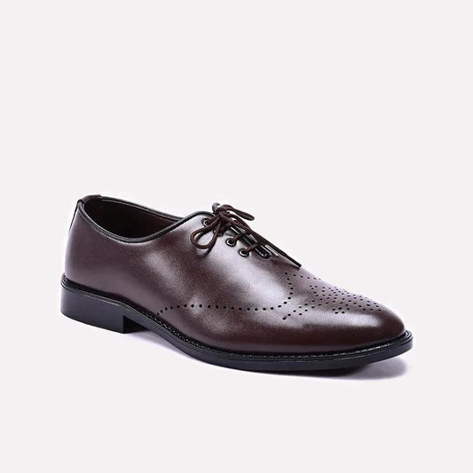 brown wingtip oxford shoes for men