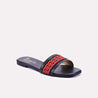 bryony black flat casual slippers