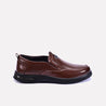 callum mens brown perforated slip on casual shoes