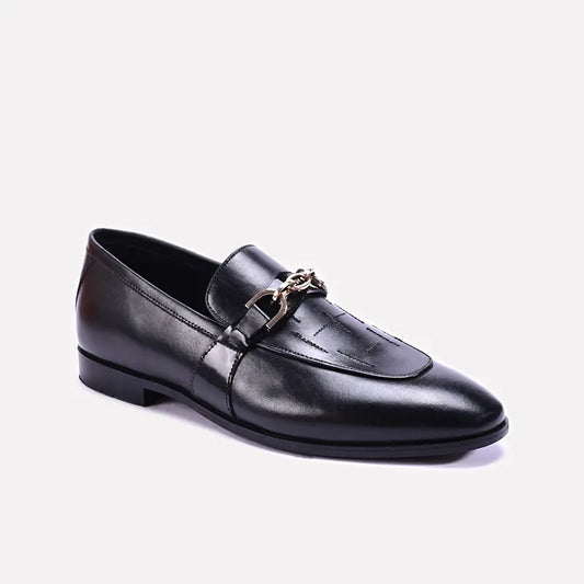 cambridge black formal slip on shoes