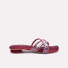 carmina womens maroon fancy slippers