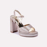 casey gold high heel sandals