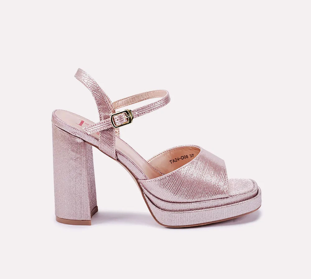 casey women peach high heel sandals