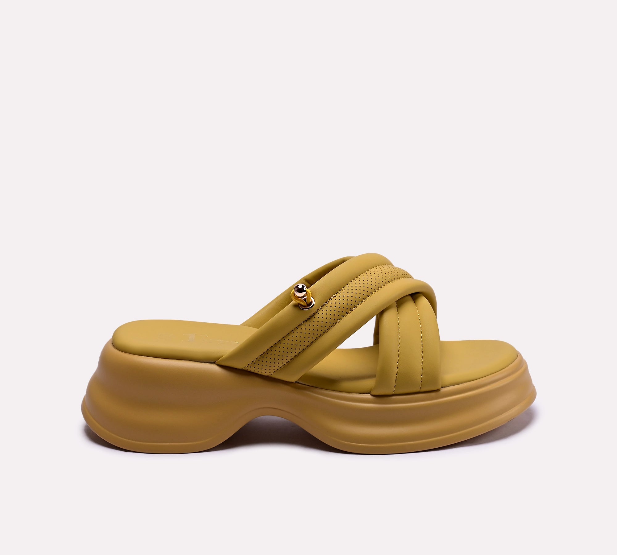 cathy mustard women thick sole slippers