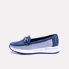 cecilia blue fancy loafer pumps for women